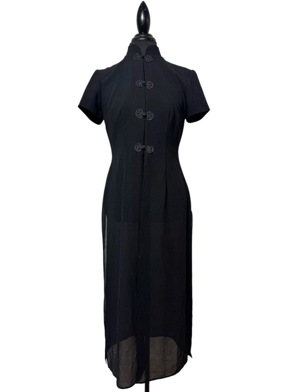 Sheri Martin Black Mandarin-Collar Tunic - Picture 4 of 16